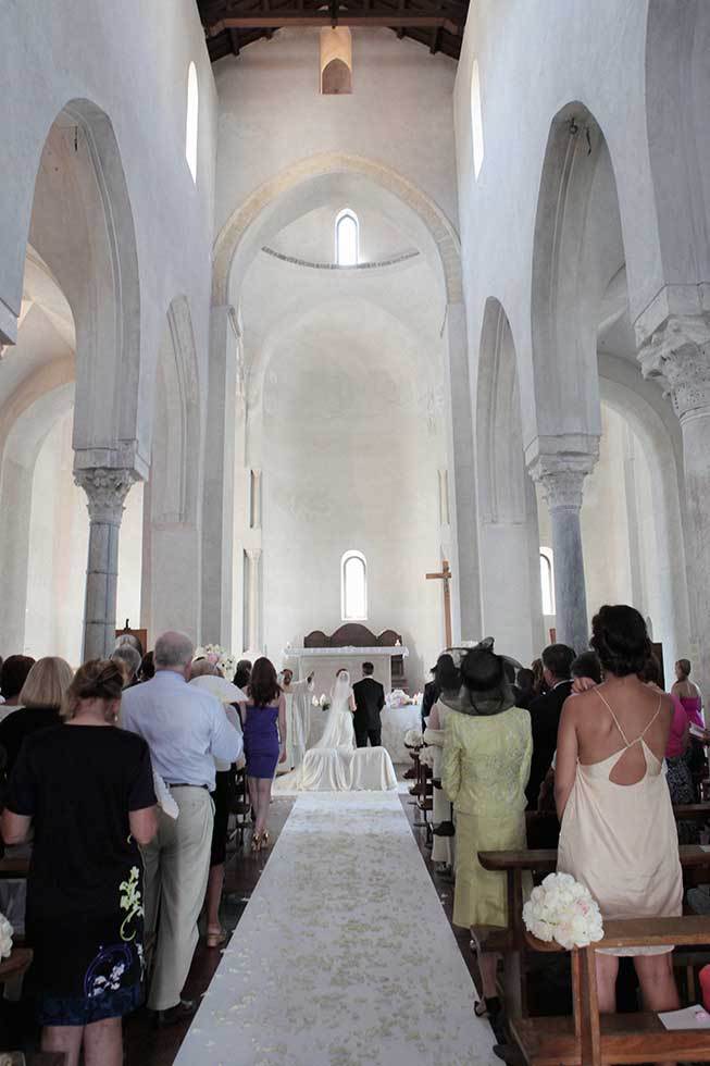 Catholic ceremony in the church of Santa Maria a Gradillo in Ravello